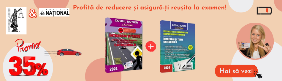 Intrebari si teste 2024, CATEGORIA B pentru obtinerea permisului de conducere auto