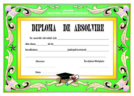 Diploma scolara ABSOLVIRE I (DLFD004A)