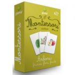 Carti de joc Montessori. Arbori: frunze, flori, fructe