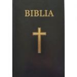 Biblia medie, 063, coperta vinil tare, neagra, cu cruce