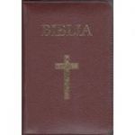 Biblia mica, 053, coperta piele, grena, cu cruce, margini aurii, repertoar