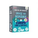Orase din Romania. Europa. Tari si capitale. Carti de joc educative Duo Card