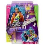 Papusa Extra Style cu Par albastru carliontat, Barbie