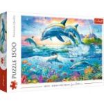Puzzle familia de delfini 1500 de piese