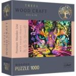 Puzzle din lemn pisicuta colorata 1000 de piese