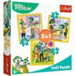 Puzzle 3 in 1 - Distractie in familia Trefiliki, 20/36/50 piese