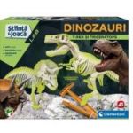 Set de joaca Descopera Dinozaurii T-Rex & Triceraptor, Fluorescent, Clementoni