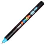 Marker UNI PC-1MR 0. 7 mm, varf metalic fin, albastru deschis, Posca (M482)