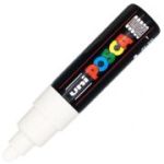 Marker UNI PC-7M 4. 5-5. 5 mm, alb, Posca (M1095)