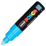 Marker UNI PC-7M 4. 5-5. 5 mm, albastru deschis, Posca (M1105)