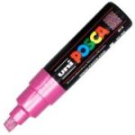 Marker UNI PC-8K 8. 0 mm, varf tesit, roz metalizat, Posca (M660)