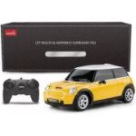 Masina cu telecomanda Mini Cooper, galben, scara 1: 24, Rastar