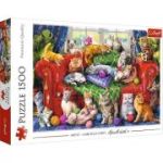 Puzzle 1500 piese Pisicute pe canapea, Trefl