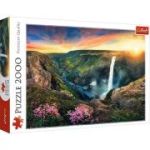 Puzzle 2000 piese, Cascada Haifoss Islanda, Trefl