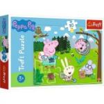 Puzzle 30 piese, Peppa Pig in drumetie, Trefl