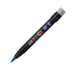 Marker pensula UNI Brush PCF-350, K, albastru, Posca (M420)