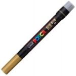 Marker pensula UNI Brush PCF-350, K, auriu, Posca (M422)