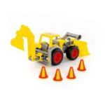 Excavator cu Incarcator ConsTruck, 38x16x22 cm, Wader