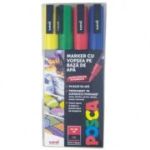 Marker UNI PC-3M 0. 9-1. 3 mm, set 4 culori, Posca