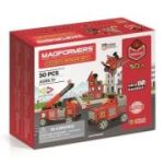 Joc magnetic de constructie Amazing Police And Rescue Set Politie si Salvare, 26 piese, Magformers