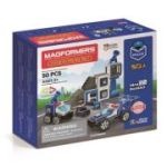 Joc magnetic de constructie Amazing Police Set Sectia de Politie, 50 piese, Magformers