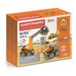 Joc magnetic de constructie Amazing Construction Set Utilaje de constructii, 50 piese, Magformers