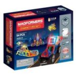 Joc magnetic de constructie Dynamic Flash Set Lumini de Blit, 54 piese, Magformers