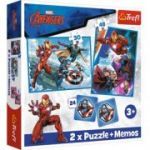 Puzzle 2-in-1 Memo Avengers Eroii in actiune, Trefl