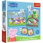 Puzzle 2-in-1 Memo Peppa Pig Momentele fericite, Trefl