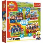 Puzzle 4-in-1 Ajutoarele pompierului Sam, Trefl