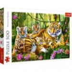 Puzzle 500. Familie de tigri, Trefl