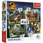 Puzzle Jurassic World 4-in-1 Lumea dinozaurilor, Trefl