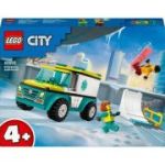 LEGO City. Ambulanta de urgenta si snowboarder 60403, 79 piese