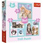 Puzzle 3-in-1 Pisicutele dragalase, Trefl