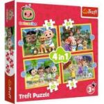 Puzzle 4-in-1 Cocomelon. Prezentarea familiei, Trefl