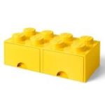 Cutie depozitare LEGO 2x4 cu sertare galben 40061732