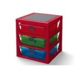 Organizator LEGO cu trei sertare, rosu 40950001