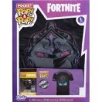 Set figurina, breloc si tricou, Funko POP!, Fortnite, Black Knight, T-shirt, marime L