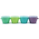 Set 4 recipiente silicon, 118 ml, Snap&Go, Melii
