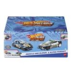 Set 2 masinute metalice pull back muscle and blown si alpha pursuit 1: 43, Hot Wheels