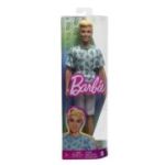 Papusa baiat fashionistas blond cu tricou cu imprimeu cu cactusi, Barbie