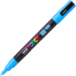 Marker UNI PC-3M 0. 9-1. 3 mm, albastru-deschis, Posca (M296)