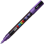 Marker UNI PC-3ML 0. 9-1. 3 mm, cu sclipici, violet, Posca (M1275)