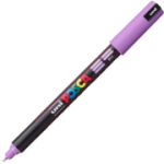 Marker UNI PC-1MR 0. 7 mm, varf metalic fin, mov lavanda, Posca (M1265)