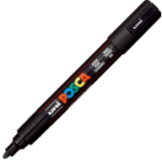 Marker UNI PC-5M 1. 8-2. 5 mm, negru, Posca (M172)