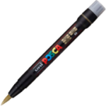 Marker pensula UNI Brush PCF-350, K, auriu, Posca