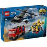 LEGO City. Elicopter, camion de pompieri si submarin remixate 60462, 874 piese