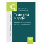 Teste grila si spete. Drept penal - partea generala (1 si 2). Drept civil - contracte si succesiuni - Mihaela Elvira Patraus, Carmen Teodora Popa