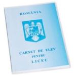 Carnet de elev pentru liceu + coperta, Casa Tipografica