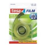 Banda adeziva Tesa Ecologo transparenta, 19 mm x 33 m, cu dispenser EasyCut